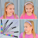 FROG SAC 6 PCS Mermaid Elastic Headbands for Girls, Adjustable Non Slip Headband Hair Accessories for Kids, Stretch No Slip Head Bands for Preteen, Girl Mermaids Birthday Party Favors FROG SAC