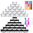 Youngever 140 Pcs Empty Plastic Cosmetic Samples Containers, Plastic Jars With Lids, 5 Mini Spatulas (5 Gram) Youngever Store