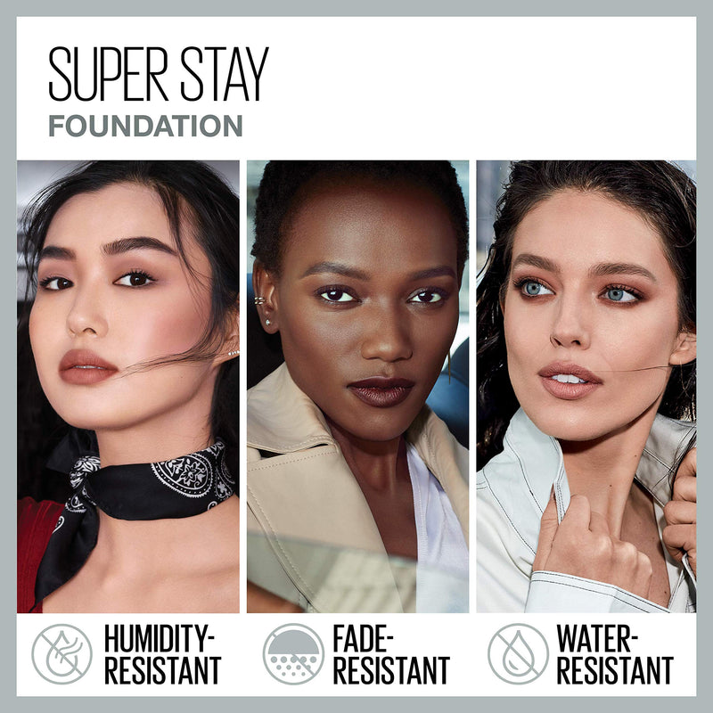 Maybelline Super Stay Full Coverage Liquid Foundation Makeup, Sand Beige, 1 fl. oz. (Packaging May Vary) Maybelline New York