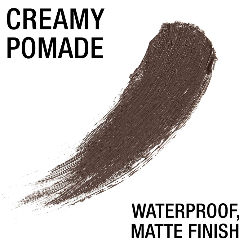 Maybelline TattooStudio Brow Pomade Long Lasting, Buildable, Eyebrow Makeup, Medium Brown, 1 Count Maybelline New York