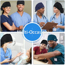 QBA Adjustable Working Cap with Button Long Hair, Sweatband Cotton Ponytail Holder, Tie Back Hats for Women & Men, One Size QBA