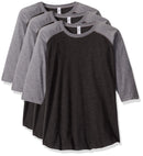 AquaGuard Girls' Big Vintage Baseball T-Shirt-3 Pack, VN Smoke/Gran Heather, S AquaGuard