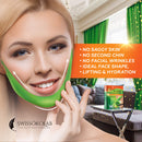Double Chin Reducer V Shaped Slimming Face Mask Chin Up Patch Face Lift Tape V Line Lifting Mask V Up Contour Tightening Firming Moisturizing Chin Neck V Shape Mask 5 PCS SWISSÖKOLAB