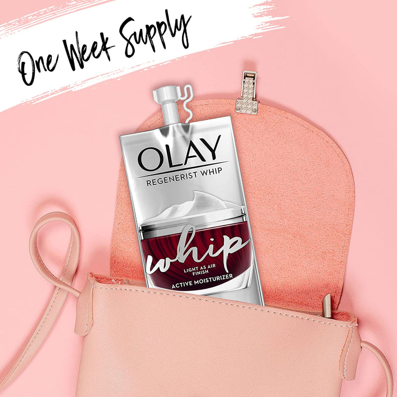 Olay Regenerist Whip Face Moisturizer with Sunscreen SPF 25, 1.7 oz + Whip Face Moisturizer Travel/Trial Size Gift Set Olay