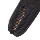 100% Remy Human Hair Ponytail Extension One Piece Claw/Jaw Clip Ponytail Hairpiece Clip In Pony Tail Extensions For Girl Lady Women Long Straight