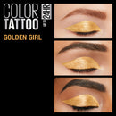 Maybelline New York Color Tattooup to 24Hr Longwear Waterproof Fade Crease Resistant Blendable Cream Eyeshadow Pots Makeup, Golden Girl, 0.14 oz Maybelline New York