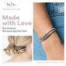 By Lilla Shaker Elastic Hair Ties and Bracelets | Set of Two Hair Tie-Bracelets | Hair Accessories for Women | No Crease Hair Ties & Women’s Bracelets (Black/Starfish/Silver) By Lilla