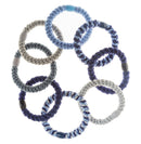L. Erickson Grab & Go Ponytail Holders, Denim, Set of Eight - Exceptionally Secure with Gentle Hold L. Erickson