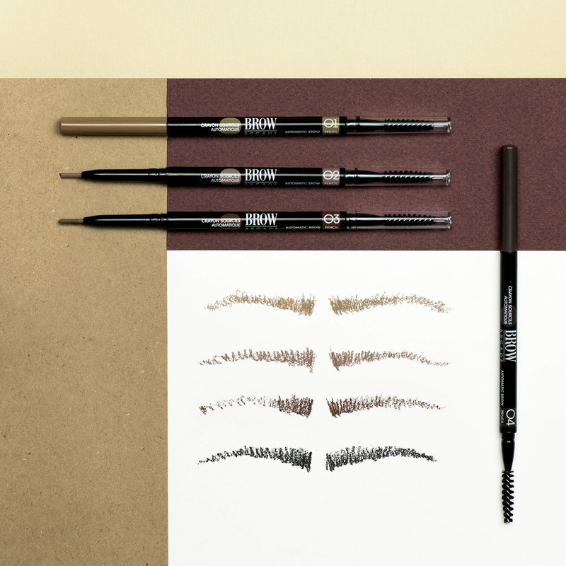 Vivienne Sabo Paris - Automatic Eyebrow Pencil Brow Arcade, Black Brown (Shade 04), Natural Looking Brows, All Day Wear, Cruelty Free Vivienne Sabó