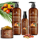 100% Natural Raw Organic Batana Oil Sulfate-Free Complete Hair Growth , Anti-Hair Loss & Repair System Kit – Shampoo, Conditioner, Hair Mask, & Leave-In Spray | Thickness & Prevents Loss for Men Women Infinity Warehouse