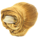 Parcelona French Oval Grey Beige Celluloid Acetate Automatic Hair Clip Barrette Parcelona