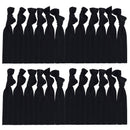 CyndiBands Black Hair Ties Knotted Ribbon Elastic Ponytail Holders - 25 Count Cyndibands