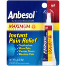 Anbesol Gel Maximum Strength - Instant Oral Pain Relief for Toothaches, Canker Sores, Sore Gums, Denture Pain - 0.33 oz Anbesol