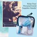 TSA Approved Clear Travel Toiletry Bag - Quart Size Cosmetic Bag for Travel - Carry On & Organize 3-1-1 Liquid Toiletries & More BORSALI