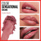 Maybelline Color Sensational Lipstick, Lip Makeup, Cream Finish, Hydrating Lipstick, Nude, Pink, Red, Plum Lip Color, Flush Punch, 0.15 oz; (Packaging May Vary) Maybelline New York