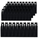 Syleia Pack of 100 Black Hair Ties, Elastic Ribbon, Ponytail Holder, Hand Knotted, Fold-olver Ouchless, Metal Free Syleia