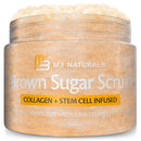 Himalayan Salt Scrub, Face, Foot, and Body Exfoliator with Collagen and Stem Cells, Exfoliating Scrub for Toning, Cellulite, and Skin Care by M3 Naturals 16 fl oz Infinity Warehouse
