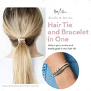 By Lilla Shaker Elastic Hair Ties and Bracelets | Set of Two Hair Tie-Bracelets | Hair Accessories for Women | No Crease Hair Ties & Women’s Bracelets (Black/Starfish/Silver) By Lilla