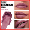 Maybelline Color Sensational Lipstick, Lip Makeup, Cream Finish, Hydrating Lipstick, Nude, Pink, Red, Plum Lip Color, On The Mauve, 0.15 oz; (Packaging May Vary) Maybelline New York