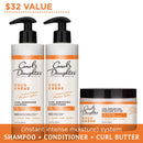 Curly Hair Products Gift Set by Carol's Daughter, Coco Creme Sulfate Free Shampoo and Conditioner Set with Silicone Free Hair Butter, for Very Dry Curly Hair, with Coconut Oil and Mango Butter Carol's Daughter