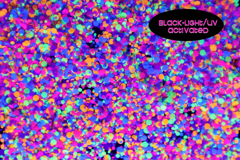 Chunky Circle - Rainbow Matte - Cosmetic Grade Chunky Glitter - Multi-Size Circle Shape - Festival Rave Makeup Face Body Nails Resin Arts & Crafts - Solvent Resistant Electric Bliss Beauty