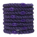 L. Erickson Grab & Go Ponytail Holders, Purple, Set of Eight - Exceptionally Secure with Gentle Hold L. Erickson