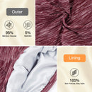 Satin Lined Hair Cover Sleep Cap - Adjustable Stay on No Fading Slouchy Skull Night Sleeping Beanie for Frizzy Natural Curly Hair Protection - Heather Burgundy GB Selected