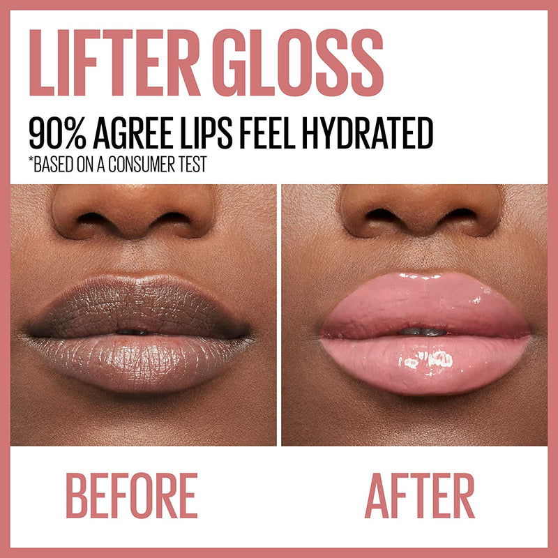 Maybelline Lifter Gloss Lip Gloss Makeup With Hyaluronic Acid, Hydrating, High Shine, Hydrated Lips, Fuller-Looking Lips, 003 MOON, 0.18 Fl Oz Maybelline New York