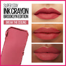 Maybelline New York SuperStay Ink Crayon Long Lasting Matte Lipstick With Built-in Sharpener, 145 Break The Ceiling, 0.04 Oz,1 Count (Pack of 1) Maybelline New York