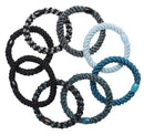 L. Erickson Grab & Go Ponytail Holders, Blue Tide, Set of Eight - Exceptionally Secure with Gentle Hold ACE