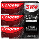 Colgate Optic White Teeth Whitening Charcoal Toothpaste, Cool Mint - 4.2 Ounce (3 pack) Colgate Store