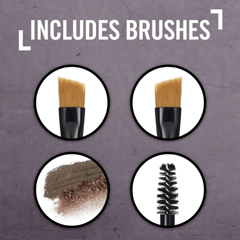 Rimmel Brow This Way Sculpting Kit, Dark Brown, Powder 0.04 oz., Wax 0.03 oz., Brow Sculpting & Styling Kit with Eyebrow Wax & Setting Powder Rimmel