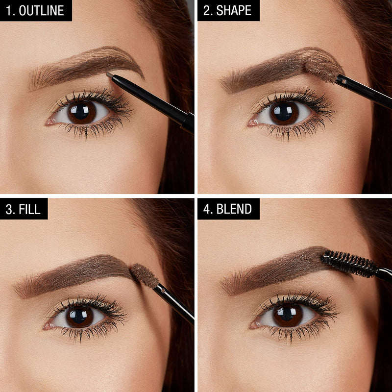 Maybelline TattooStudio Waterproof Eyebrow Gel Makeup, Medium Brown, 0.23 Fl Oz (Pack of 1) Maybelline New York