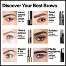 REVLON ColorStay Brow Fiber Filler, Longwearing & Volumizing Waterproof Eyebrow Gel, 306 Clear, 0.23 fl. oz. REVLON Store