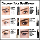 REVLON ColorStay Brow Fiber Filler, Longwearing & Volumizing Waterproof Eyebrow Gel, 306 Clear, 0.23 fl. oz. REVLON