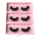 Arimika 3 Packs Fluffy Long Thick Dramatic Look Handmade Reusable 3D Mink False Eyelashes D008 ARIMIKA