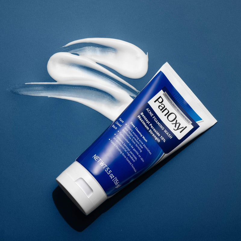 PanOxyl Acne Foaming Wash Benzoyl Peroxide 10% Maximum Strength Antimicrobial, 5.5 Oz PanOxyl
