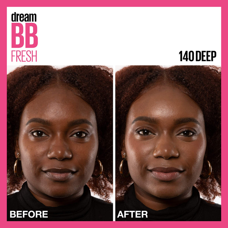 Maybelline Dream Fresh Skin Hydrating BB cream, 8-in-1 Skin Perfecting Beauty Balm with Broad Spectrum SPF 30, Sheer Tint Coverage, Oil-Free, Deep, 1 Fl. Oz Maybelline New York