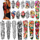 Full Arm Waterproof Temporary Tattoos 8 Sheets and Half Arm Shoulder Tattoo 10 Sheets, Extra Large LastingTattoo Stickers for Girls and Women (22.83"X7.1") Yazhiji
