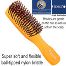 Giorgio GION2O Neon Orange 6.25 inch Gentle Touch Detangler Hair Brush for Men and Women. Soft Bristles for Sensitive Scalp. Wet and Dry for all Hair Types. Scalp Massager Brush Stimulate Hair Growth GIORGIO Store