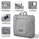 BALEINE Toiletry Bag for Women and Men, Water-Resistance Cosmetic Bags Makeup Organizer for Toiletries with Hanging Hook (Large, Gray) BALEINE