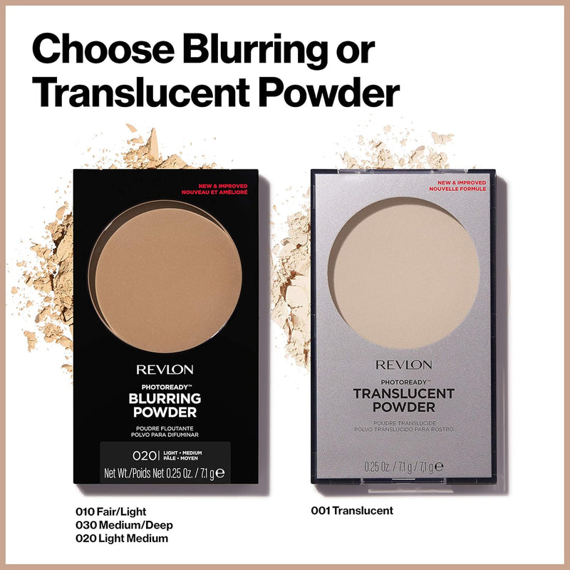 Revlon PhotoReady Blurring Face Powder Makeup, Longwear, Light-Medium Coverage with Flawless Finish, Shine & Oil-Free, 010 Fair Light, 0.25 oz Infinity Warehouse