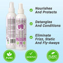 TotLogic Kids Detangler Spray and Leave In Conditioner - Naturally Scented with Essential Oils - Lavender, 8 oz TotLogic