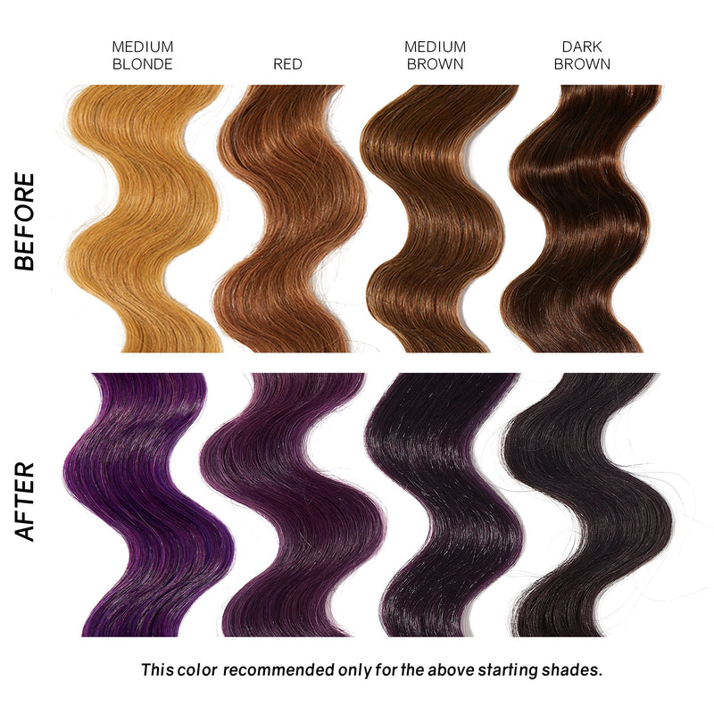 oVertone Haircare Semi-Permanent Color Depositing Conditioner with Shea Butter & Coconut Oil, Purple for Brown, Cruelty-Free, 8 oz OVERTONE