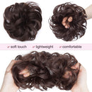 Messy Bun Hair Piece Scrunchy Updo Hair Pieces for Women Fluffy Wavy Hair Bun Scrunchies Donut Top Knot Hairpiece Synthetic Chignons with Elastic Rubber Band Hickory Brown Thicker 1Pc Benehair
