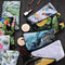 2 Pack Cosmetic Bags for Women Functional Makeup Bags Small Travel Bags Toiletries Case Accessories Organizer Fashion Women Gifts including Flamingo, Ocean FUN FUN HOME