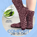 Moisturizing Spa Socks Aloe Infused | 2-Pair | Fuzzy Non Skid Gel Sleeping Socks Pembrook Store