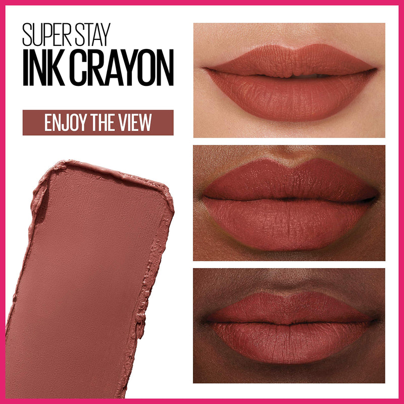 Maybelline SuperStay Ink Crayon Matte Longwear Lipstick With Built-in Sharpener, Enjoy The View, 0.04 Ounce Maybelline New York