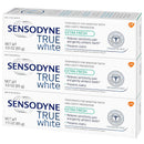 Sensodyne True White Sensitive Teeth Whitening Toothpaste for Stained Teeth, Cavity Prevention and Sensitive Teeth Treatment, Extra Fresh - 3 Ounces (Pack of 3) Sensodyne