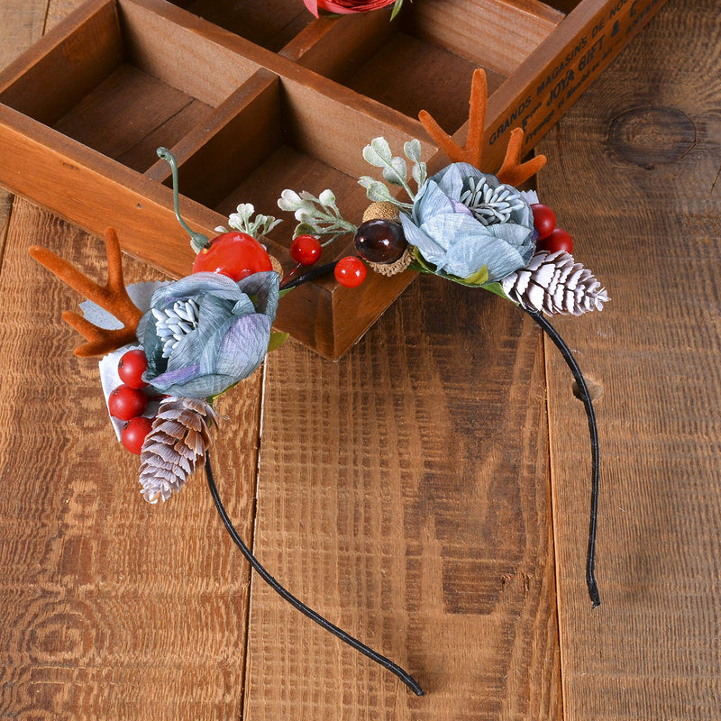 Christmas Reindeer Antlers Headband Hair Clips Hair Hoop Girl Beauty Headdress Reindeer Antler Headband Cute Deer Headband Hair Accessory Antler 4 ywduoying